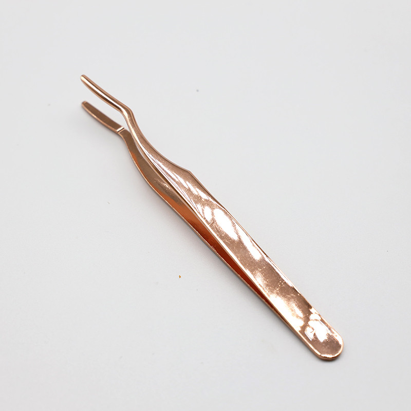 Ανοξείδωτο τσιμπιδάκι βλεφαρίδων Professional for Lashes Extension Gold Decor Αντιστατικό τσιμπιδάκι φρυδιών Επέκταση βλεφαρίδων