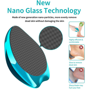 Foot File Nano Glass Hard Skin Callus Remover Foot Rasp Scraper Salon Home Εργαλείο πεντικιούρ για υγρά και στεγνά σκασμένα πόδια Beauty Care