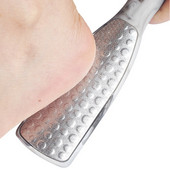 Foot Rasp File Rozsdamentes acél Kétoldalas pedikűr lábápoló Scrubber Cuticle Skin Callus Professial Dead láb bőrápoló Légy