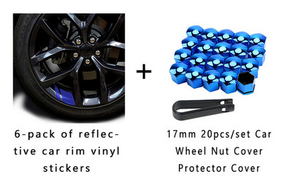 6 kom. Reflektirajuće Vinilne naljepnice za naplatke kotača automobila Hash Mark Stripe Naljepnice za glavčine trkaćih kotača za veličinu 18" - 21" ukrasne naljepnice