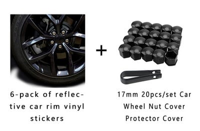 6 kom. Reflektirajuće Vinilne naljepnice za naplatke kotača automobila Hash Mark Stripe Naljepnice za glavčine trkaćih kotača za veličinu 18" - 21" ukrasne naljepnice