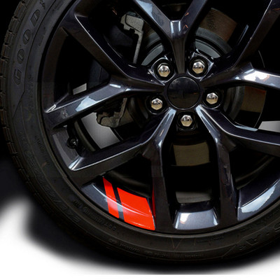6 kom. Reflektirajuće Vinilne naljepnice za naplatke kotača automobila Hash Mark Stripe Naljepnice za glavčine trkaćih kotača za veličinu 18" - 21" ukrasne naljepnice