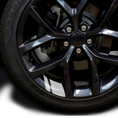 6 kom. Reflektirajuće Vinilne naljepnice za naplatke kotača automobila Hash Mark Stripe Naljepnice za glavčine trkaćih kotača za veličinu 18" - 21" ukrasne naljepnice
