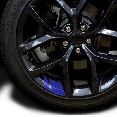 6 kom. Reflektirajuće Vinilne naljepnice za naplatke kotača automobila Hash Mark Stripe Naljepnice za glavčine trkaćih kotača za veličinu 18" - 21" ukrasne naljepnice