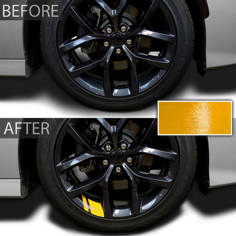 6 kom. Reflektirajuće Vinilne naljepnice za naplatke kotača automobila Hash Mark Stripe Naljepnice za glavčine trkaćih kotača za veličinu 18" - 21" ukrasne naljepnice