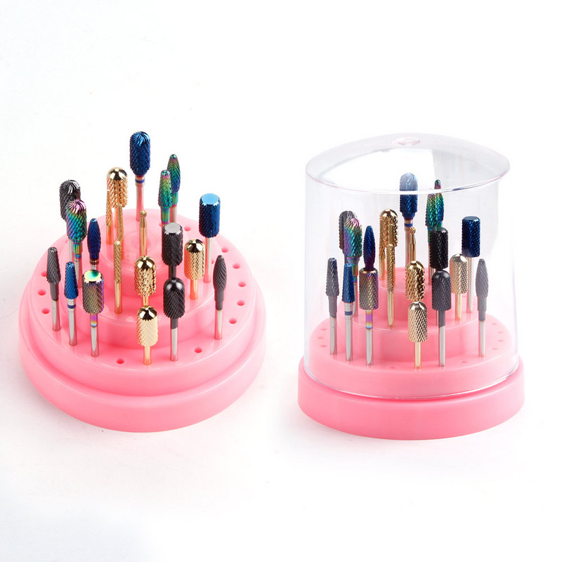 Freze cu 10/14/20/48 găuri Stand Container Suport pentru burghie pentru unghii Carcasă de îngrijire Organizator pentru manichiură Cutie de depozitare goală Accesorii pentru unghii