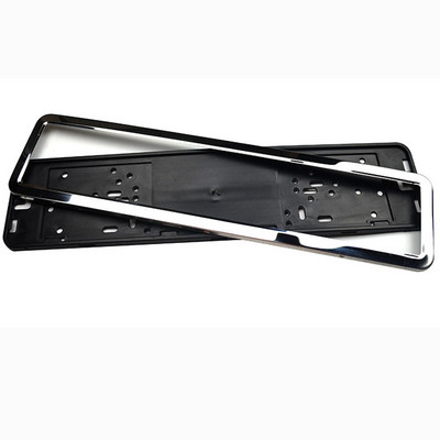 CHIZIYO Europos Vokiečių Rusų 53x13 cm Nerūdijančio plieno automobilio valstybinio numerio rėmo laikiklis su keturiais varžtais transporto priemonės skiltelė/juoda