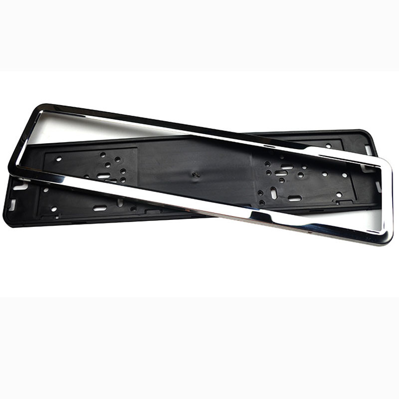 CHIZIYO Europos Vokiečių Rusų 53x13 cm Nerūdijančio plieno automobilio valstybinio numerio rėmo laikiklis su keturiais varžtais transporto priemonės skiltelė/juoda