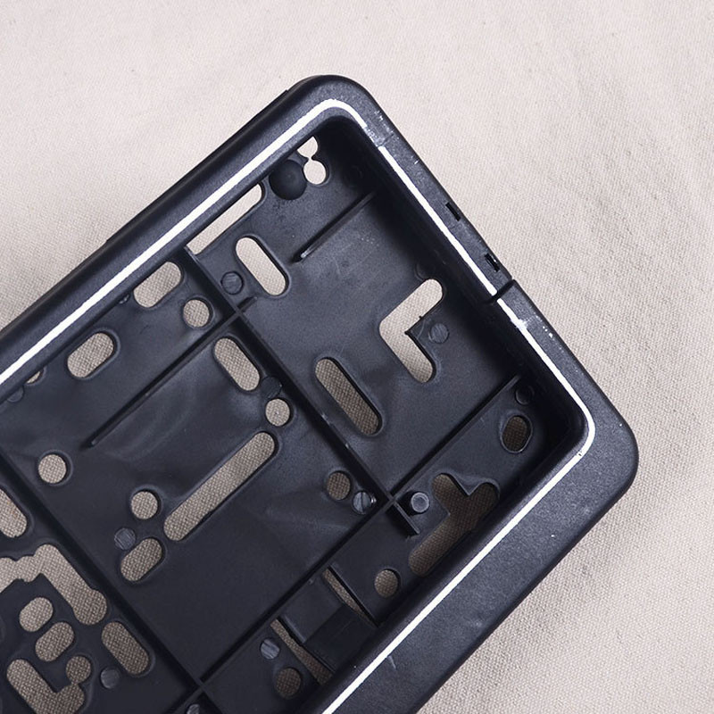 CHIZIYO Europos Vokiečių Rusų 53x13 cm Nerūdijančio plieno automobilio valstybinio numerio rėmo laikiklis su keturiais varžtais transporto priemonės skiltelė/juoda