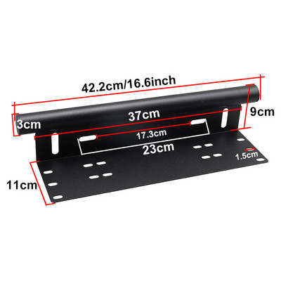 Automobilio valstybinio numerio laikiklis rėmo lentelės numerio montavimas LED darbo šviesos juostos buferio laikiklis, skirtas universaliems 4x4 visureigių automobilių priedams