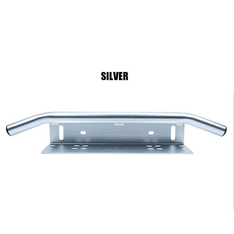 Universalus valstybinio numerio rėmas visureigių priedų priekinis rėmas automobilių numeriams šviesos juostos tvirtinimo buferio laikiklis juodas sidabras