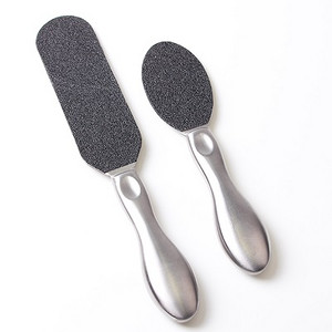 Dvostrana turpija za stopala od nehrđajućeg čelika za pedikuru s 10 komada uklonjivog papira za suho brušenje Sredstvo za uklanjanje tvrde kože Alati za njegu stopala za pedikuru