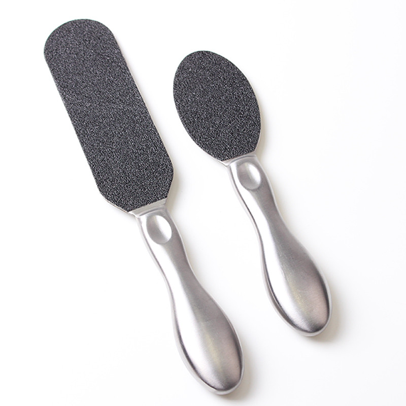 Dvostrana turpija za stopala od nehrđajućeg čelika za pedikuru s 10 komada uklonjivog papira za suho brušenje Sredstvo za uklanjanje tvrde kože Alati za njegu stopala za pedikuru