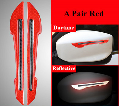 2PCS Reflektirajuća naljepnica za automobil Naljepnica za retrovizor za stil automobila Sigurnosno upozorenje Reflektirajuća naljepnica Naljepnice za vanjske trake automobila