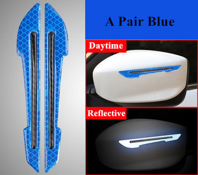 2PCS Reflektirajuća naljepnica za automobil Naljepnica za retrovizor za stil automobila Sigurnosno upozorenje Reflektirajuća naljepnica Naljepnice za vanjske trake automobila