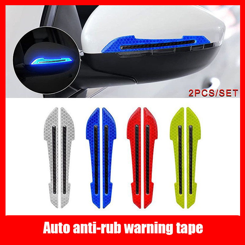 2PCS Reflektirajuća naljepnica za automobil Naljepnica za retrovizor za stil automobila Sigurnosno upozorenje Reflektirajuća naljepnica Naljepnice za vanjske trake automobila