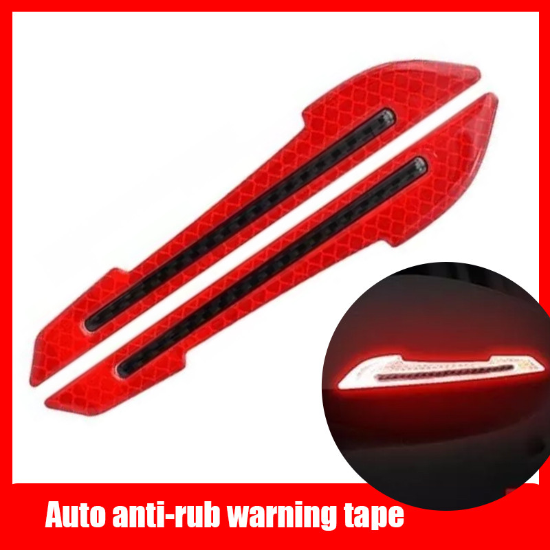 2PCS Reflektirajuća naljepnica za automobil Naljepnica za retrovizor za stil automobila Sigurnosno upozorenje Reflektirajuća naljepnica Naljepnice za vanjske trake automobila