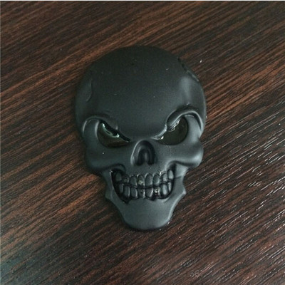 3D Metalna Zlatna Crna Lubanja Kostur Auto Motocikl Naljepnice Naljepnice Značka Grba