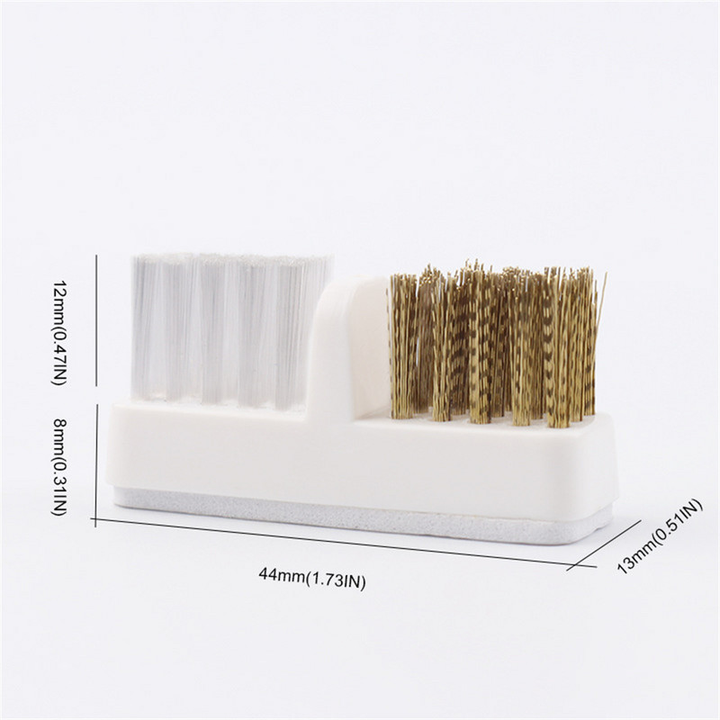 2-u-1 svrdla za nokte Četke za čišćenje Bakrene i meke četke Alati za uređenje noktiju za salon za nokte ili kućnu upotrebu, bijeli
