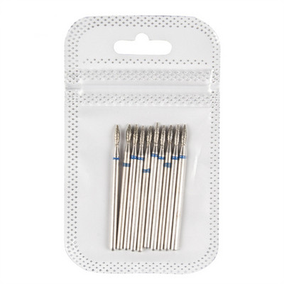 Set dijamantnih svrdla za nokte od 10 komada, 3/32'' (2,35 mm) Profesionalni komplet svrdla za zanoktice za nokte s akrilnim gelom, Efile manikura
