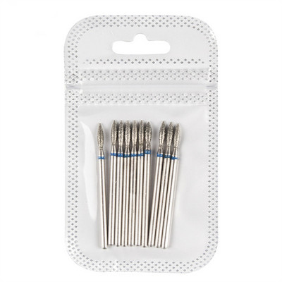 Set dijamantnih svrdla za nokte od 10 komada, 3/32'' (2,35 mm) Profesionalni komplet svrdla za zanoktice za nokte s akrilnim gelom, Efile manikura