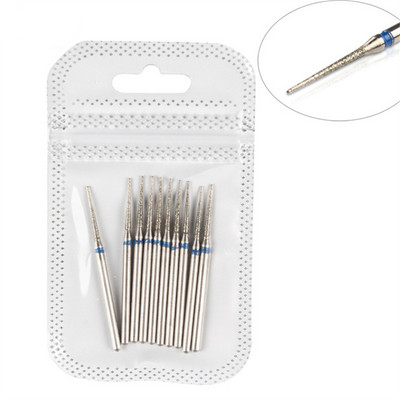 Set dijamantnih svrdla za nokte od 10 komada, 3/32'' (2,35 mm) Profesionalni komplet svrdla za zanoktice za nokte s akrilnim gelom, Efile manikura