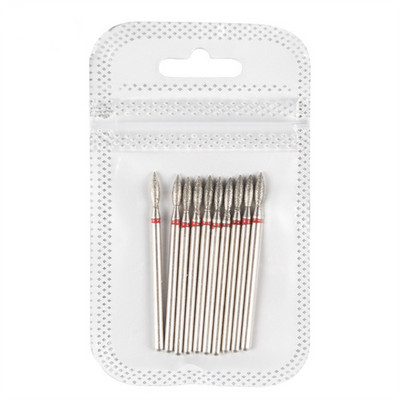Set dijamantnih svrdla za nokte od 10 komada, 3/32'' (2,35 mm) Profesionalni komplet svrdla za zanoktice za nokte s akrilnim gelom, Efile manikura