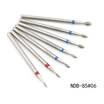 Set dijamantnih svrdla za nokte od 10 komada, 3/32'' (2,35 mm) Profesionalni komplet svrdla za zanoktice za nokte s akrilnim gelom, Efile manikura