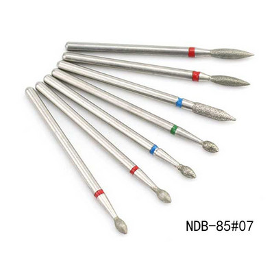 Set dijamantnih svrdla za nokte od 10 komada, 3/32'' (2,35 mm) Profesionalni komplet svrdla za zanoktice za nokte s akrilnim gelom, Efile manikura