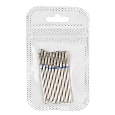 Set dijamantnih svrdla za nokte od 10 komada, 3/32'' (2,35 mm) Profesionalni komplet svrdla za zanoktice za nokte s akrilnim gelom, Efile manikura