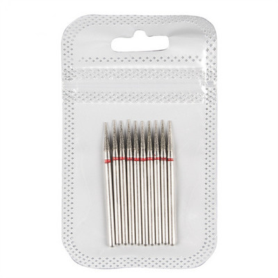 Set dijamantnih svrdla za nokte od 10 komada, 3/32'' (2,35 mm) Profesionalni komplet svrdla za zanoktice za nokte s akrilnim gelom, Efile manikura