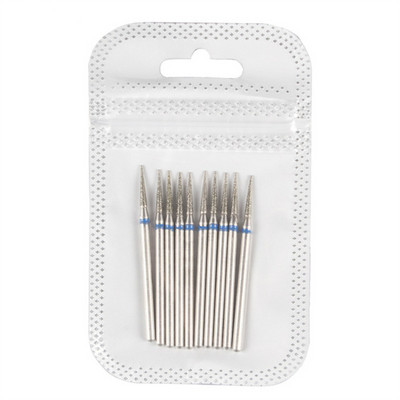 Set dijamantnih svrdla za nokte od 10 komada, 3/32'' (2,35 mm) Profesionalni komplet svrdla za zanoktice za nokte s akrilnim gelom, Efile manikura