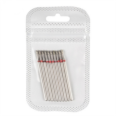 Set dijamantnih svrdla za nokte od 10 komada, 3/32'' (2,35 mm) Profesionalni komplet svrdla za zanoktice za nokte s akrilnim gelom, Efile manikura