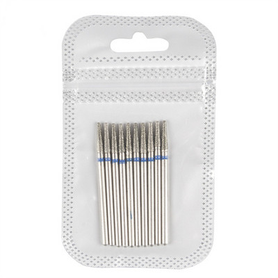Set dijamantnih svrdla za nokte od 10 komada, 3/32'' (2,35 mm) Profesionalni komplet svrdla za zanoktice za nokte s akrilnim gelom, Efile manikura