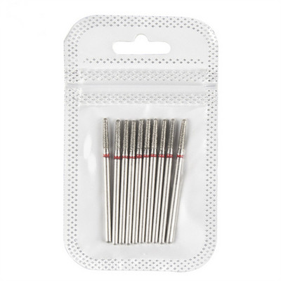 Set dijamantnih svrdla za nokte od 10 komada, 3/32'' (2,35 mm) Profesionalni komplet svrdla za zanoktice za nokte s akrilnim gelom, Efile manikura