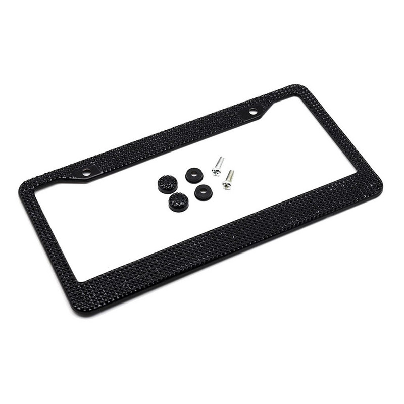 Diamantový rám na evidenčné číslo pre americké auto s trblietkami a kamienkami