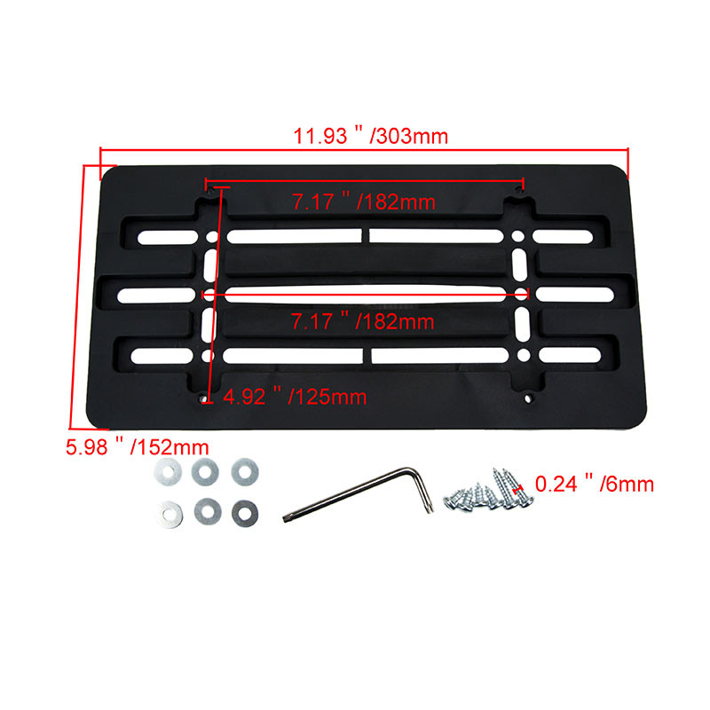 Suport universal pentru plăcuța de înmatriculare frontală a mașinii, kit de montare pentru cadru din plastic PP, pentru licență auto, pentru piese BMW X1 X2 X3 X4 X5 X6