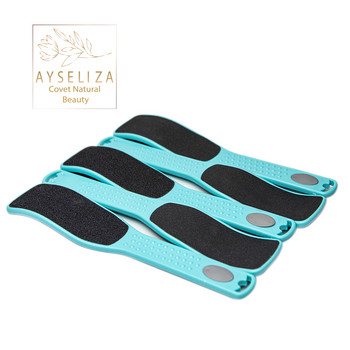 2 Effects Foot File and Callus Remover By Ayseliza Plastic Διπλής Όψης Rasp Τρίφτης τακουνιών Σκληρό Scrubber Pedicure Ομαλό χοντρό