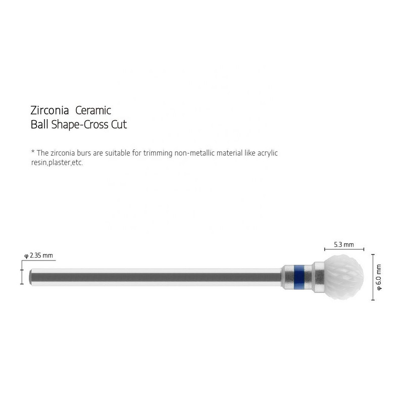 3/32" keramičke glodalice za nokte Profesionalni rezači za nokte Bijelo glodalo u obliku kugle za manikuru Svrdla za nokte Dodaci