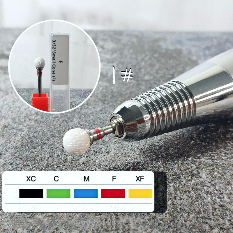 3/32" keramičke glodalice za nokte Profesionalni rezači za nokte Bijelo glodalo u obliku kugle za manikuru Svrdla za nokte Dodaci