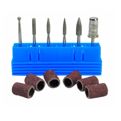 Diamond Nail Drill Bits 6Pcs 3/32 inch Mandrel Nail Drill Bits Σετ για ακρυλικά νύχια Αφαίρεση νυχιών με τζελ επιδερμίδας