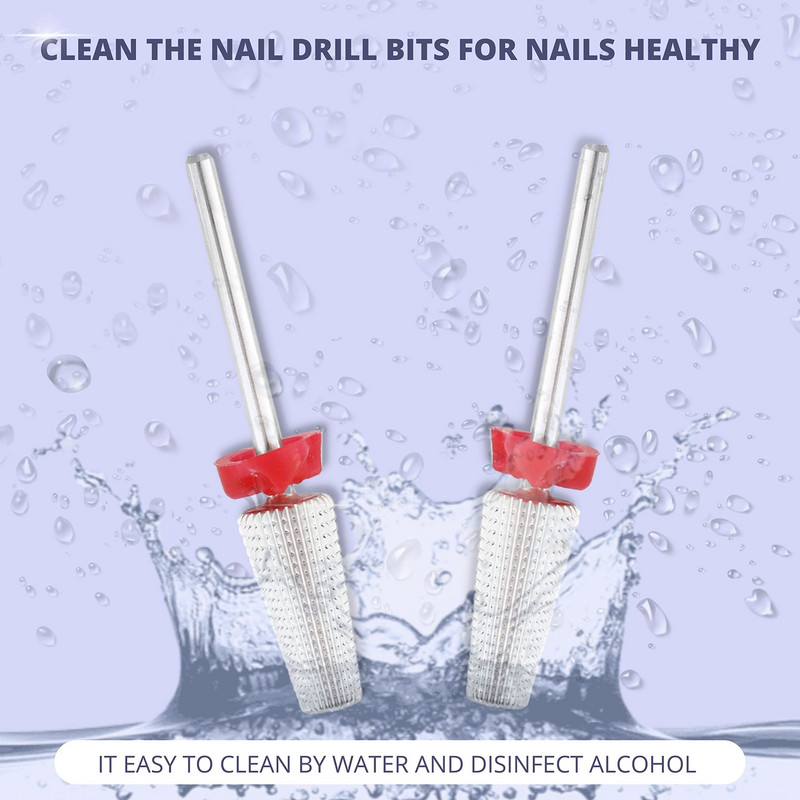 Svrdla za nokte od tvrdog metala Konusna svrdla za nokte za kućnu i profesionalnu upotrebu u manikuri Brzo uklanjanje premaza s noktiju - drška 3/32"