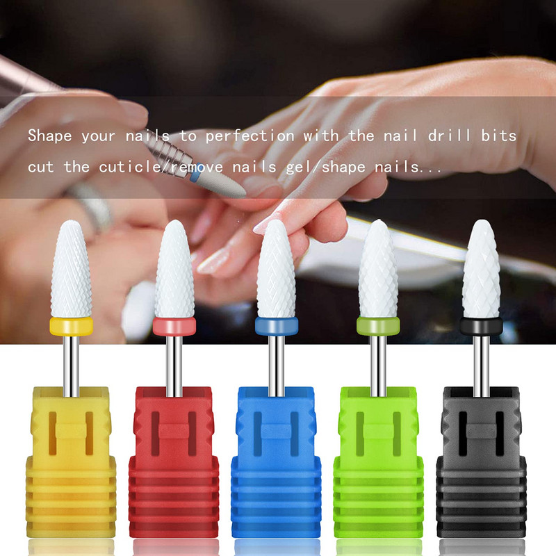 3/32'' keramičke svrdla za nokte Profesionalna električna Efile svrdla za nokte za manikuru, pedikuru, zanoktice, akrilni gel lak za nokte