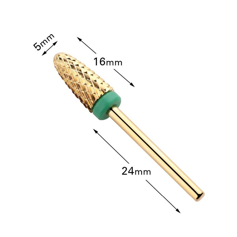 Karbido nagų grąžtai Akrilo gelio liepsna grubus, vidutinio smulkumo, 3/32 colio, skirtas elektriniam nagų dildės manikiūro įrankiui