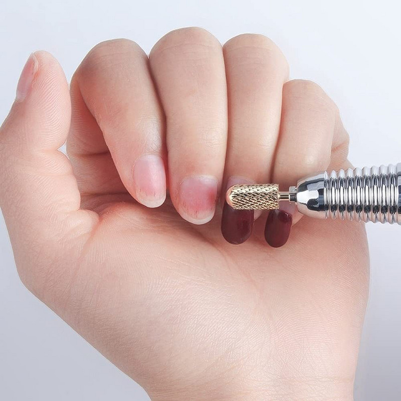 Apsauginiai nagų grąžtai, apvalūs aukso spalva padengti nuo rūdžių volframo frezavimo pjaustytuvai manikiūrui, pedikiūrui, nagų dailės priedai