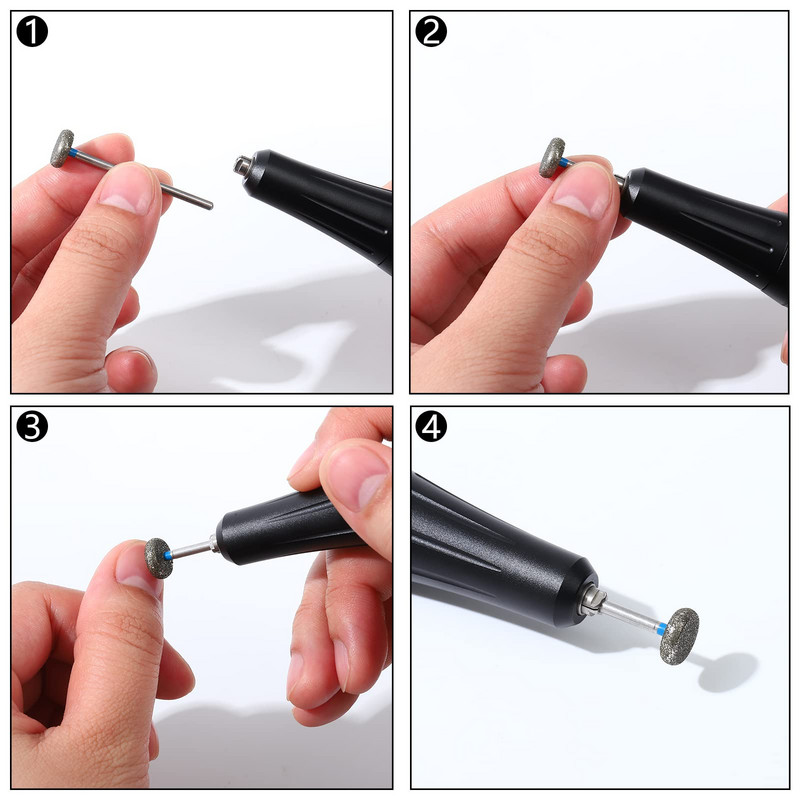 Apvalus deimantinis grąžtas nagų odelių valikliui 3/32 colių nagų dildės grąžtas Rotary nagų salono manikiūro pedikiūro įrankis (X-Large)