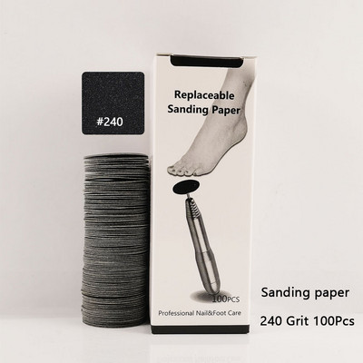 Pakaitinis švitrinis popierius Šlifavimo popierius Priedas Elektrinis pėdų nuospaudų šalinimo įrankis Diskiniai diskai Pagalvėlės Pedikiūras Pėdų rasp dildės