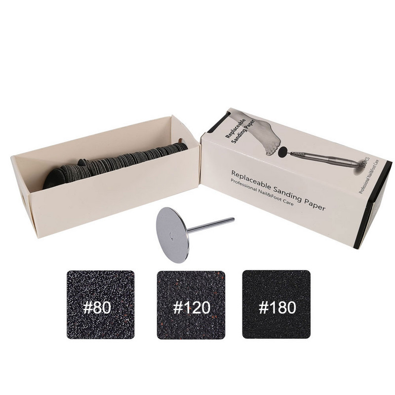 Pakaitinis švitrinis popierius Šlifavimo popierius Priedas Elektrinis pėdų nuospaudų šalinimo įrankis Diskiniai diskai Pagalvėlės Pedikiūras Pėdų rasp dildės