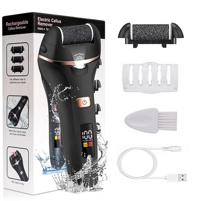 Atsparus vandeniui įkrautas elektrinis pėdų dildė kulniukams Šlifavimo pedikiūro įrankiai Profesionalus pėdų priežiūros įrankis Dead Hard Skin Callus USB