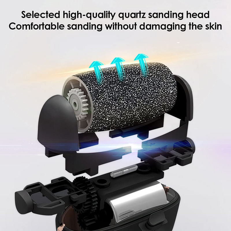 Atsparus vandeniui įkrautas elektrinis pėdų dildė kulniukams Šlifavimo pedikiūro įrankiai Profesionalus pėdų priežiūros įrankis Dead Hard Skin Callus USB